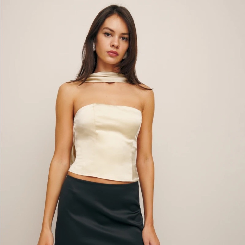 Reformation Sallie Silk Top